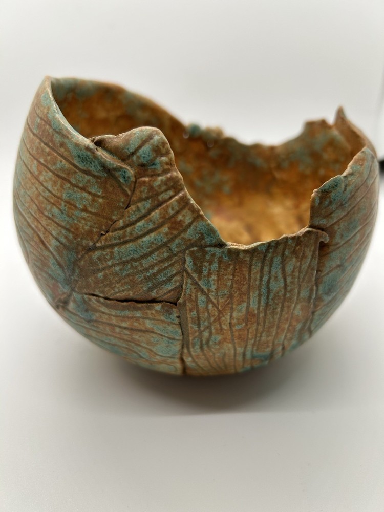 Unique Abstract Art Studio Pottery Textured Stoneware Planter