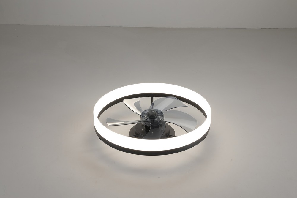 20" Modern Fan Lights Flush Mount LED Ceiling Light kit With APP Remote Control