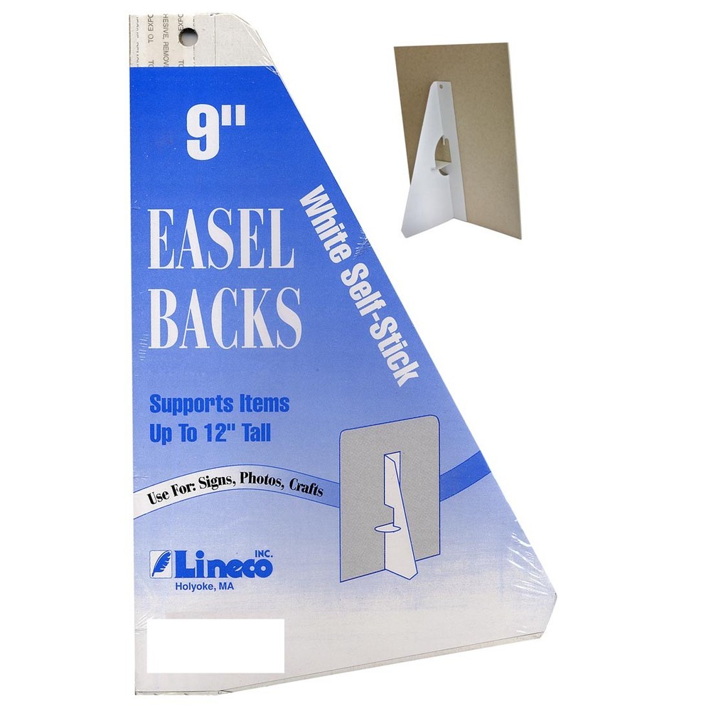 Lineco Self-Stick Easel Backs 25-Count 9"