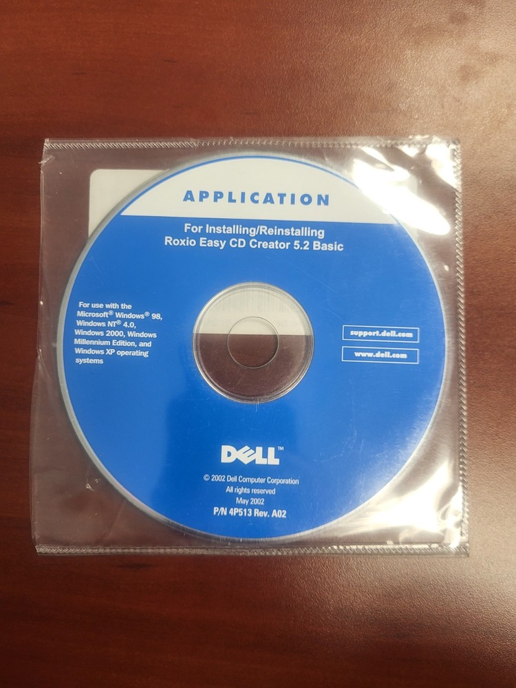 Dell Roxio Easy CD Creator 5.2 Basic for Installing/Reinstalling