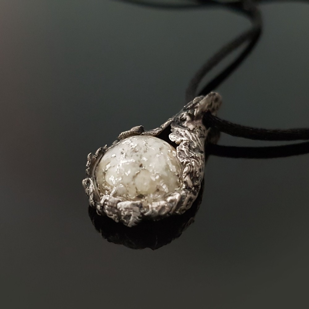 Powerful silver orgonite pendant, Diamonds, Herkimer, Diamonds, enchanted amulet