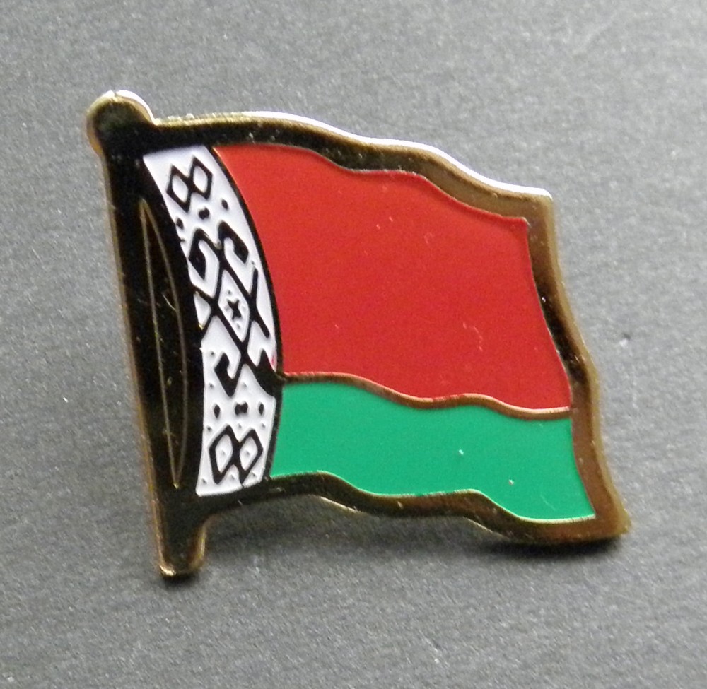 BELARUS INTERNATIONAL FLAG LAPEL PIN BADGE 7/8 INCH