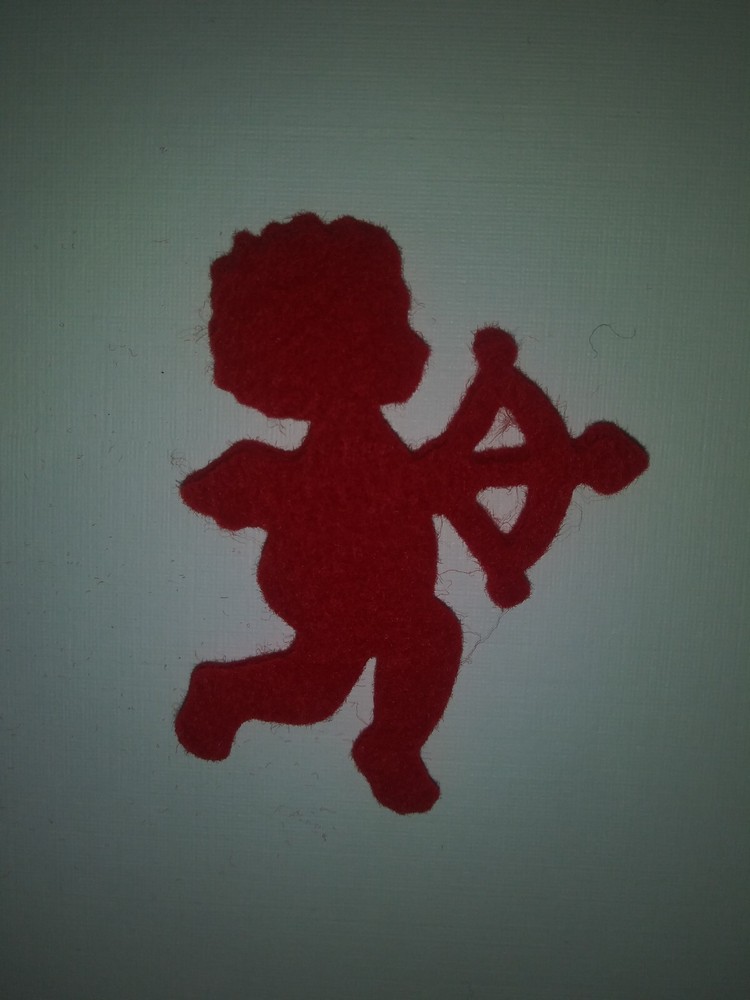 10 Die Cut Felt Cupids - 3mm Thick Soft Acrylic Felt