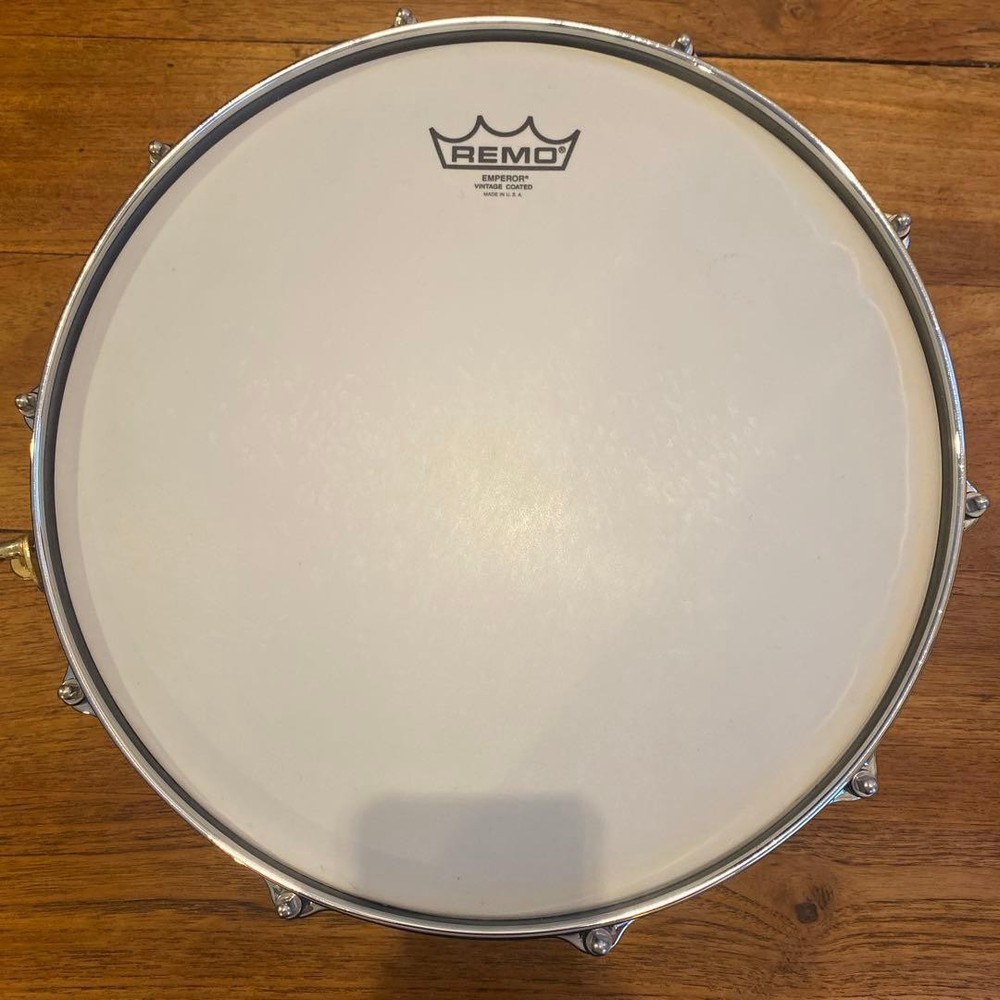 Pearl Hammered Brass Snare Drum Used