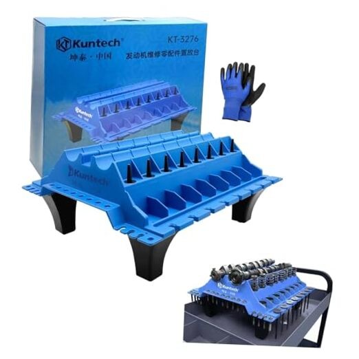 Engine Cylinder Head Organizer Valves Tool,Engine Organizer Parts Blue