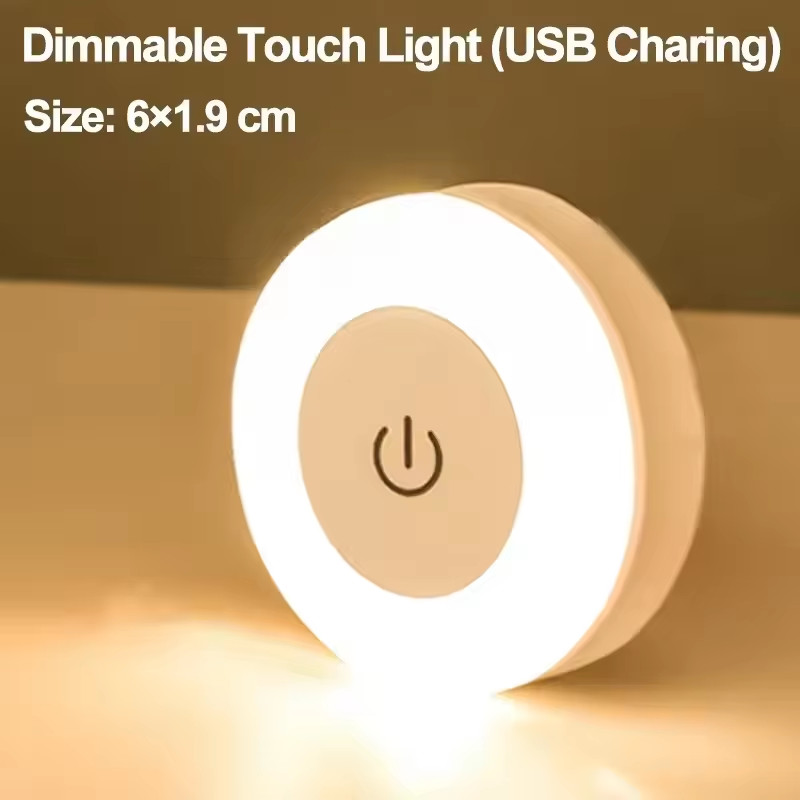 Min Energy Saving Led Touch Sensor Night Lights USB Rechargeable Magnetic Wall L