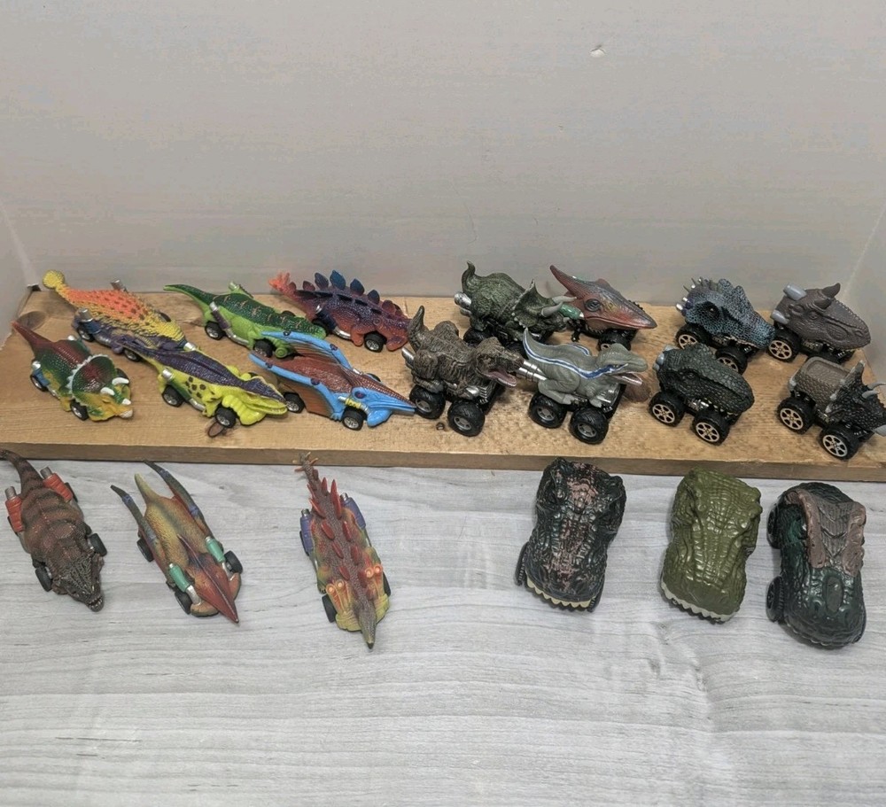 Dinosaur Cars Pull Backs, Wild Zoomies, Jurassic World, Etc Lot Bundle