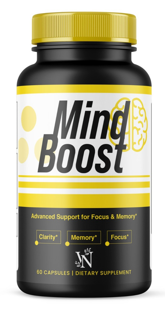 Mind Boost Pills, Mindboost for Clarity Memory & Focus 1 Pack 60 Capsules