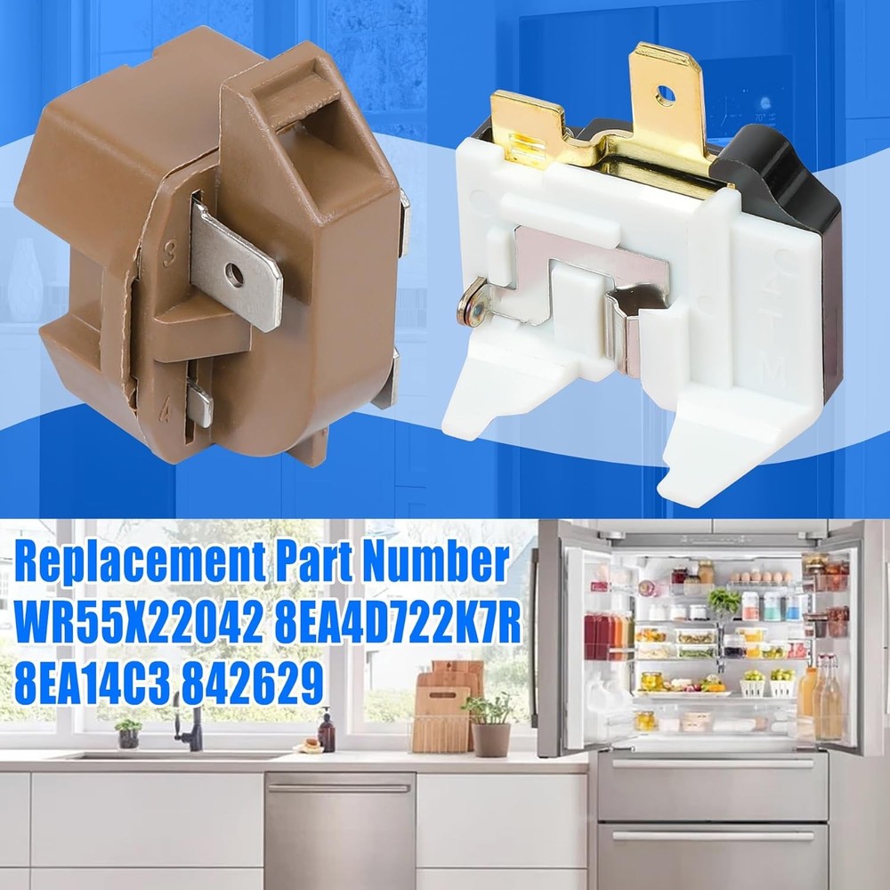 8EA14C3 Refrigerator Compressor Start Relay Replacement for GE WR55X22042, 8EA4D