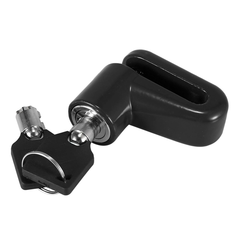 Universal Motorcycle Disc Brake Lock Black with Blue Rope Set