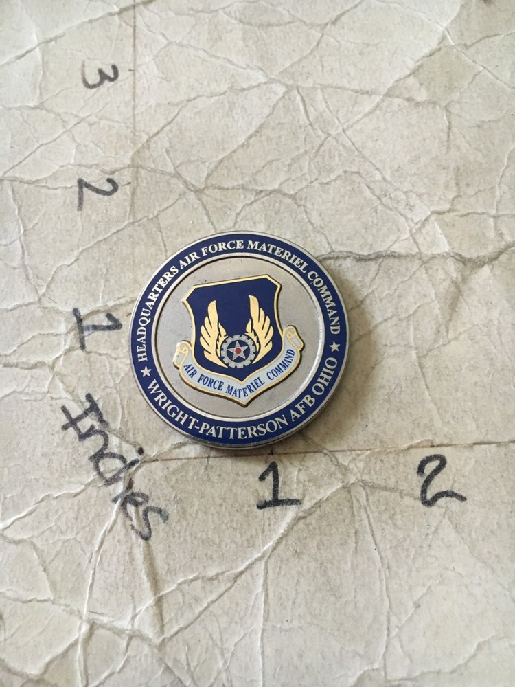 USAF HQ Materiel Command Wright Patterson AFB Challenge Coin 9/25