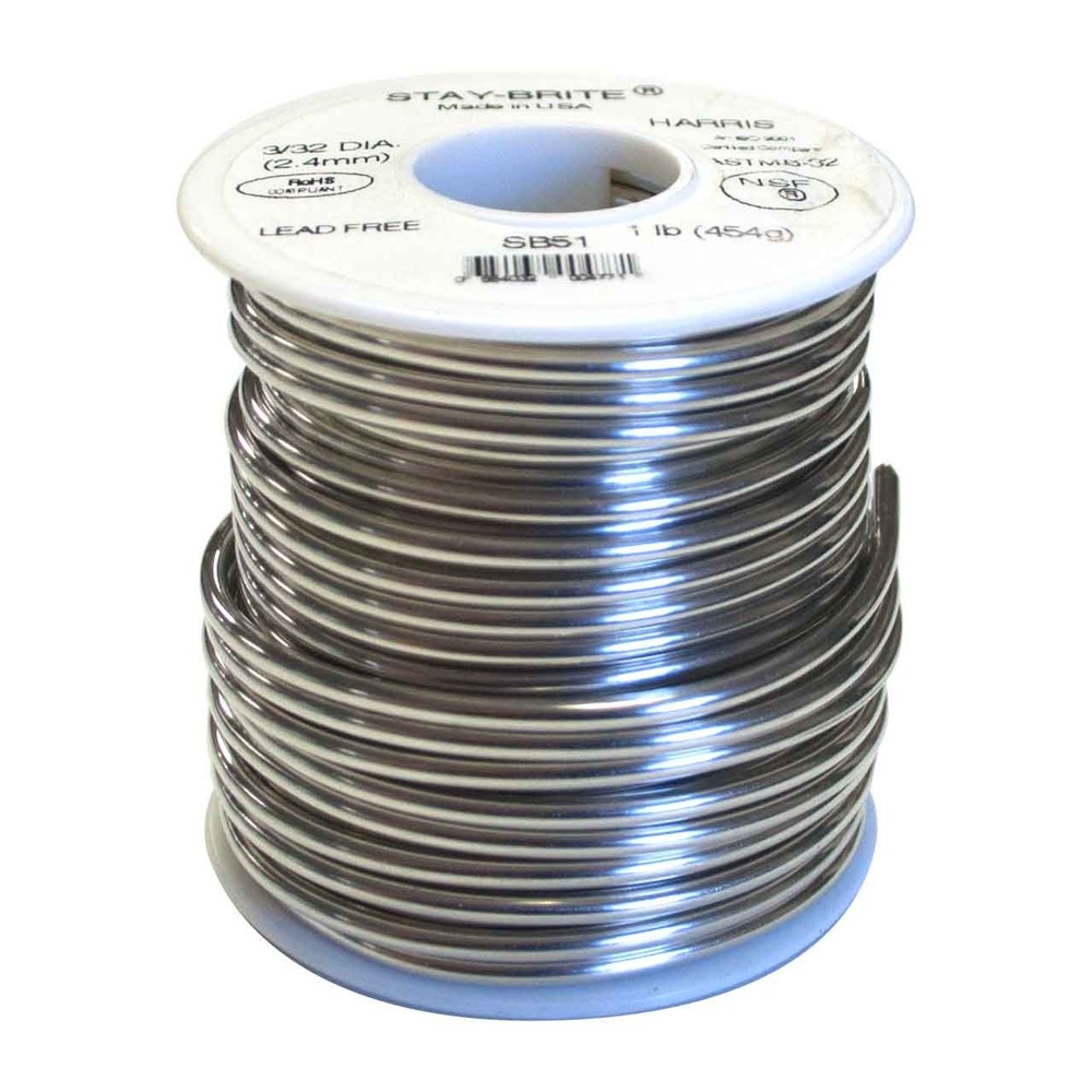 Harris SB51 Stay-Brite 3/32" Silver Solder 1 lb Spool