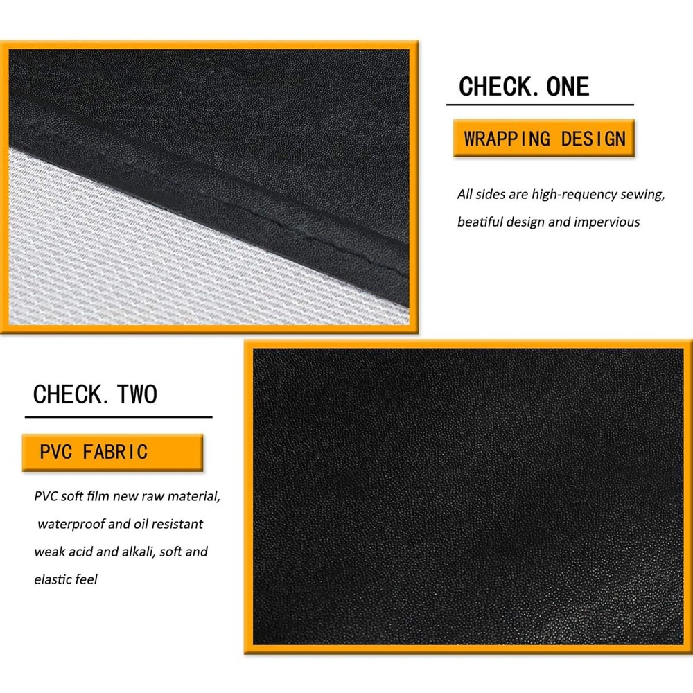 Homsolver 2 Pack Waterproof Rubber Standard, Black Aprons Without Pockets