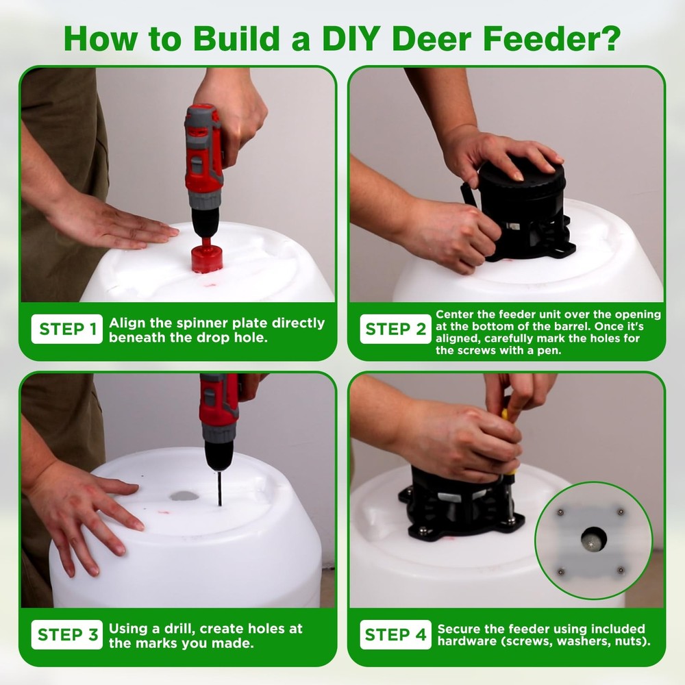 Deer Feeder Kit,Motor and Timer Kit with Programable Digital Timer,Up to 4 Fe...