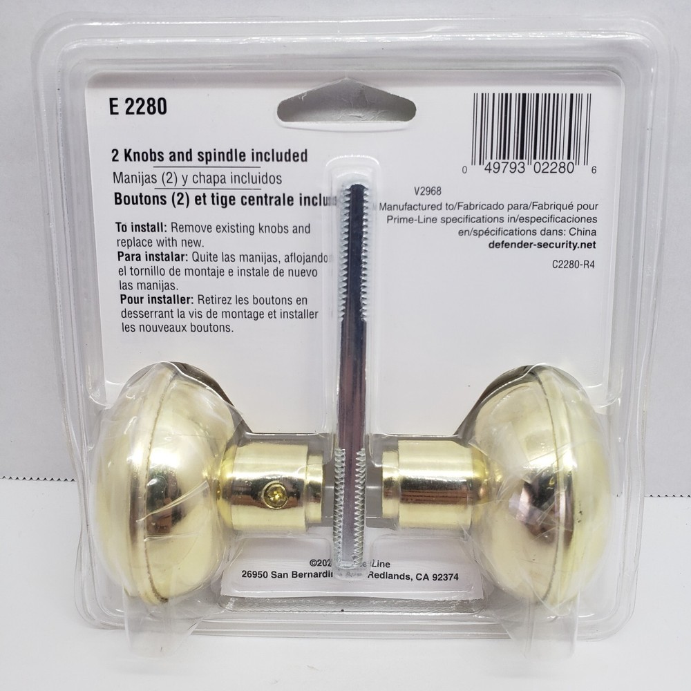 Prime Line Defender Security Entry Door Knobs #E 2280