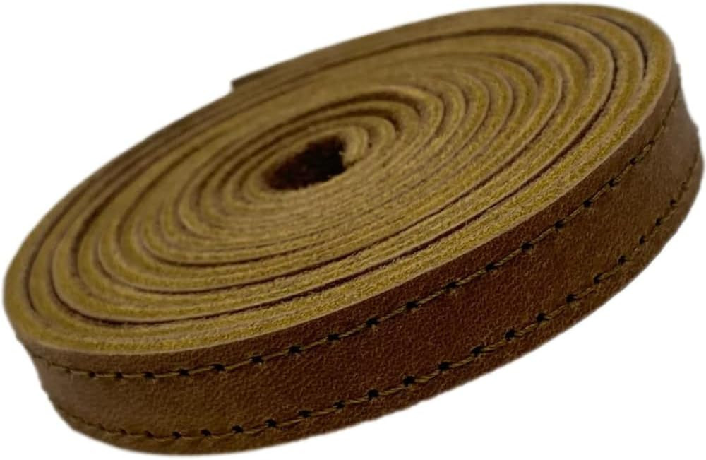 Medium Brown Leather Strap with Matching Stitching 72" Long 1/2 “ Wide ⅛” Thick