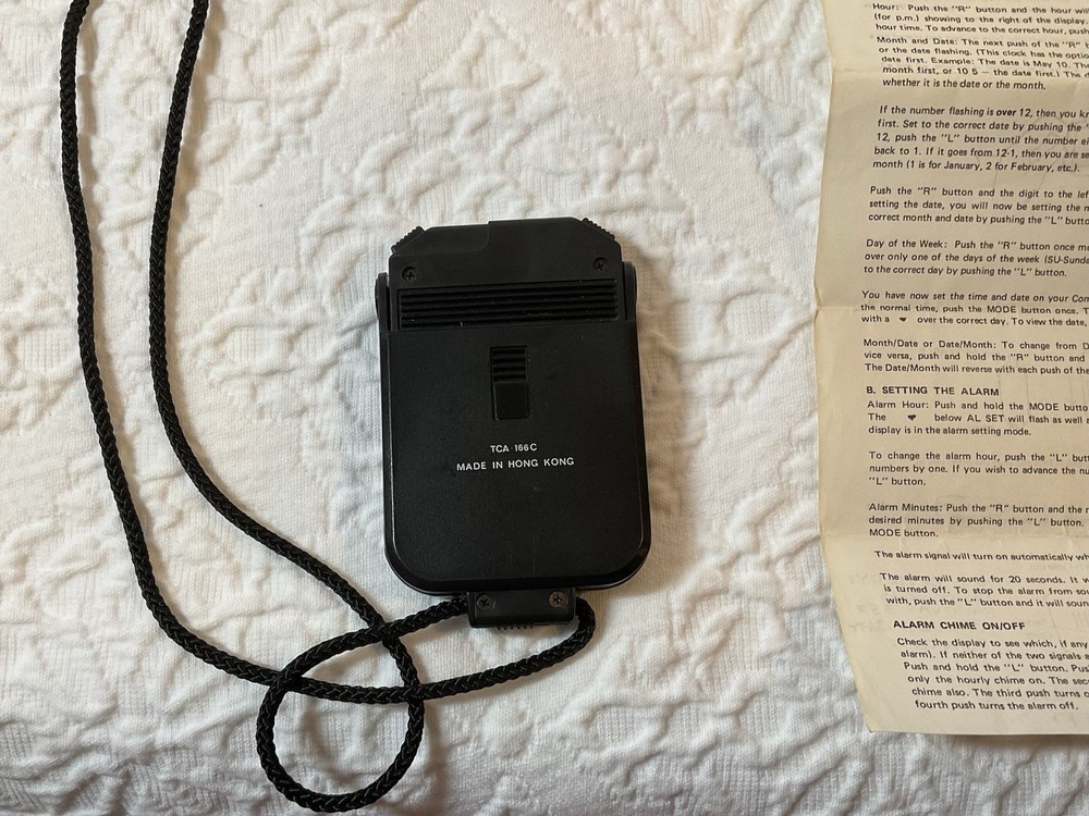 COMUS Multi Clock-Alarm-Timer Orig. Instruction Sheet RARE