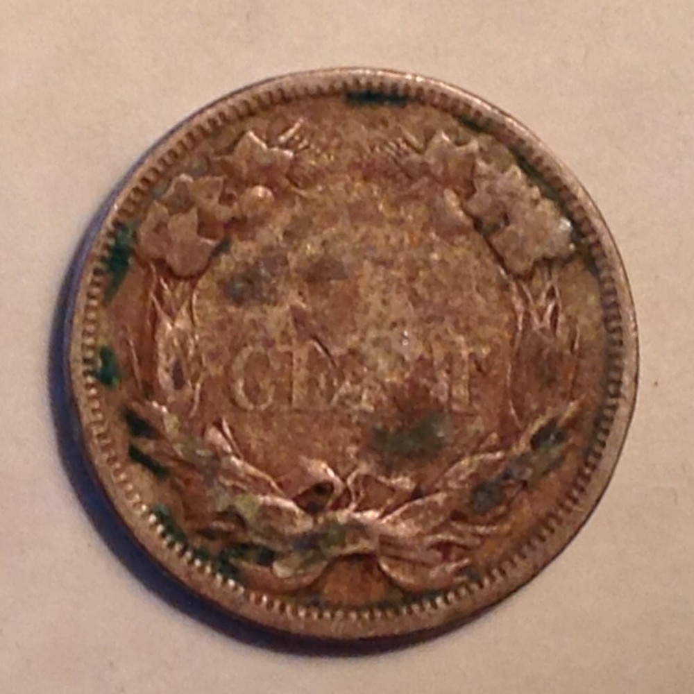 1858 US Flying Eagle Cent cd -