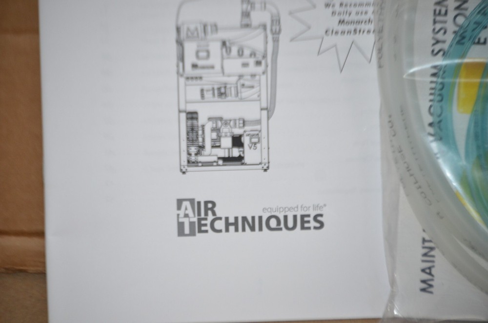 Air Techniques Mojave Dry Vacuum System Lines & Manual