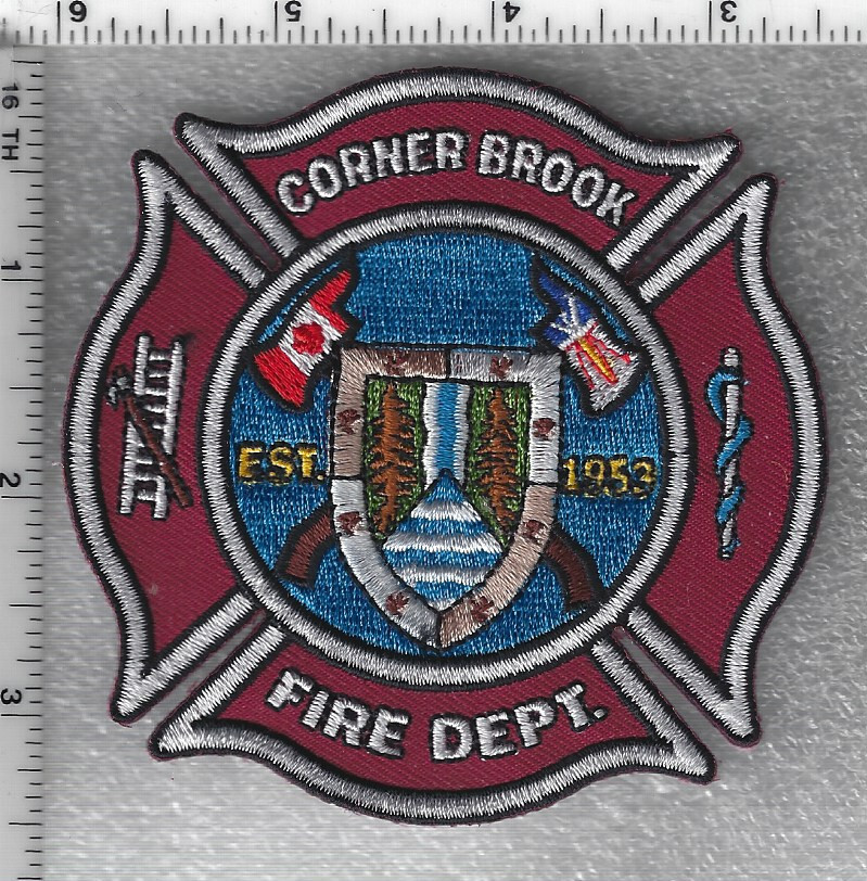 Corner Brook Fire Dept  (Newfoundland & Labrador, Canada)  White Shoulder Patch