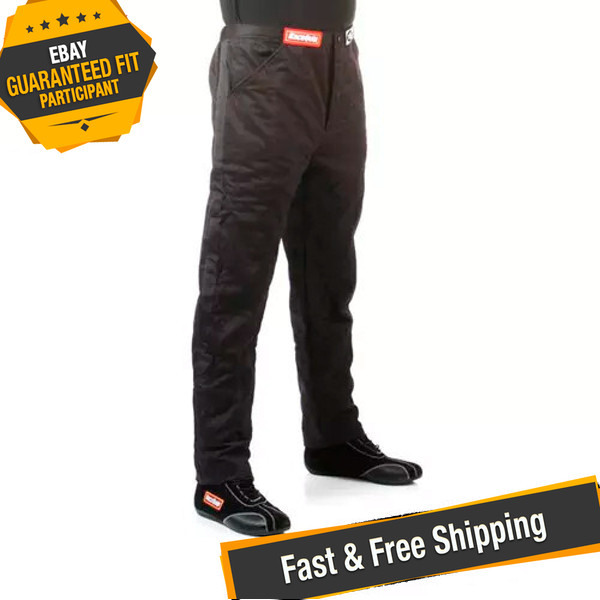 RaceQuip 122004 Black Multi-Layer Driving Pants; Size Medium-Tall