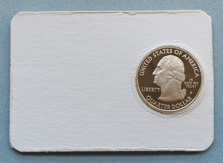 US Virgin Islands Proof Quarter with theme card