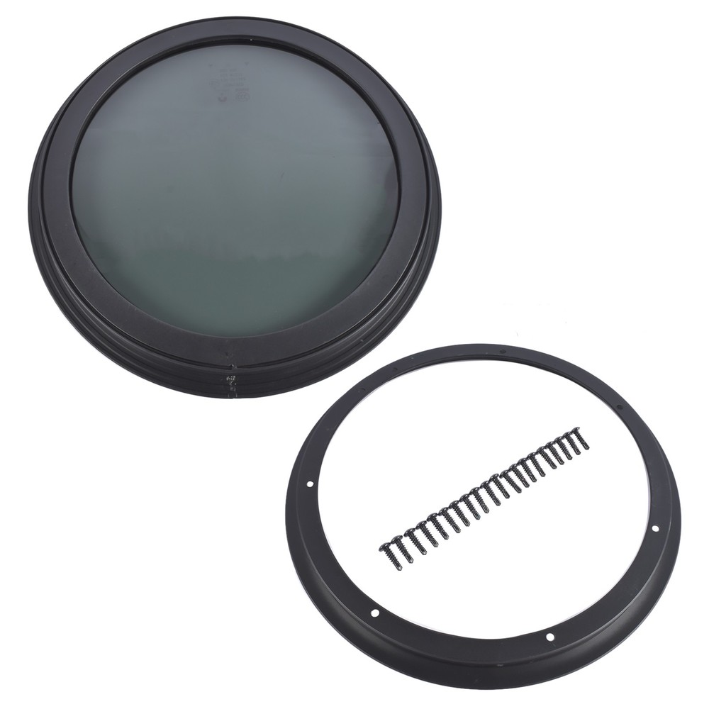 12"/ 13" Diameter Round Fixed Window for 1-5/8" Thickness Wall RV Camper Cargo