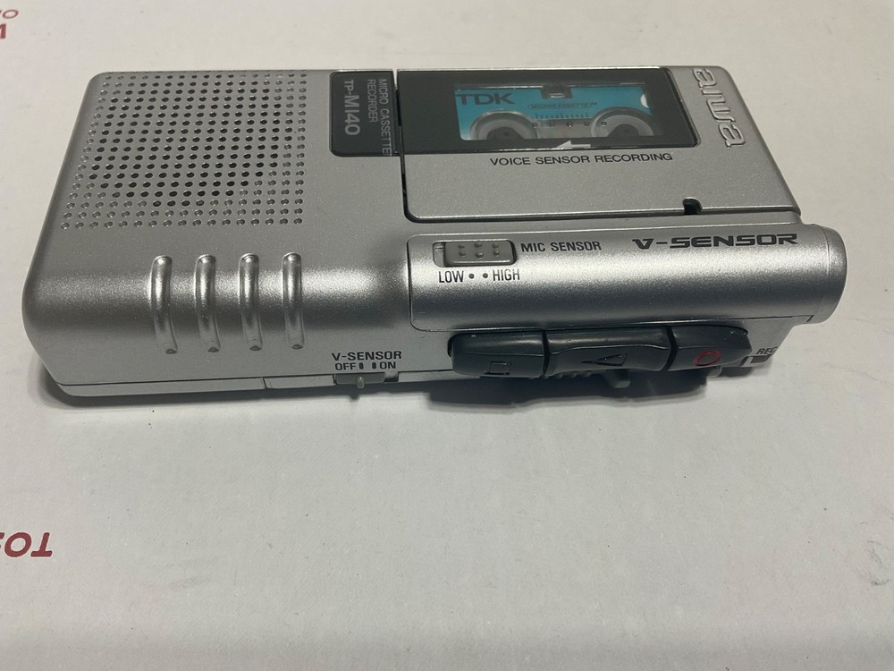 Aiwa TP-M140 Microcassette Recorder Voice Activated Vsensor