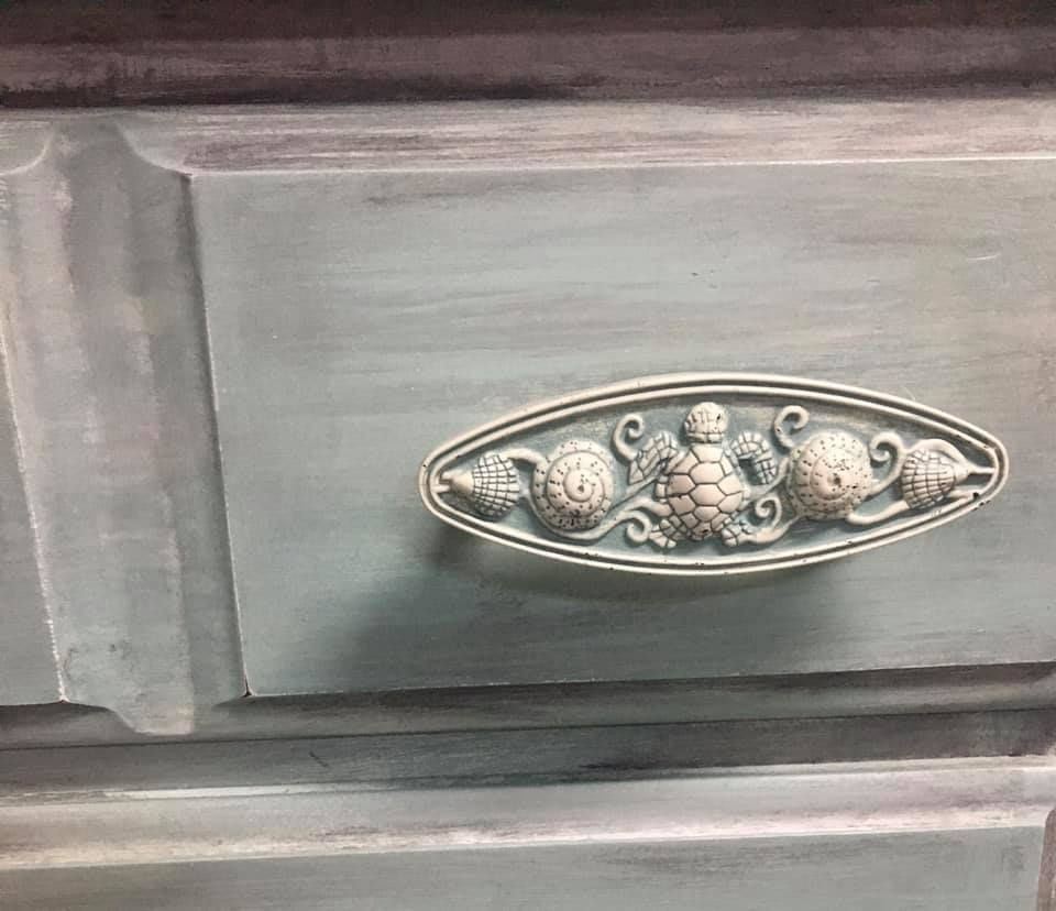 3" SeaSide Cottage Oval Seaside Pull Brushed Satin Pewter