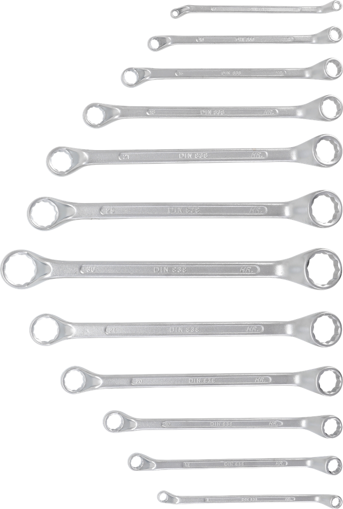 BGS - Double Ring Spanner Set, Deep Crank 6 - 32 mm, 12 Pcs - 1214