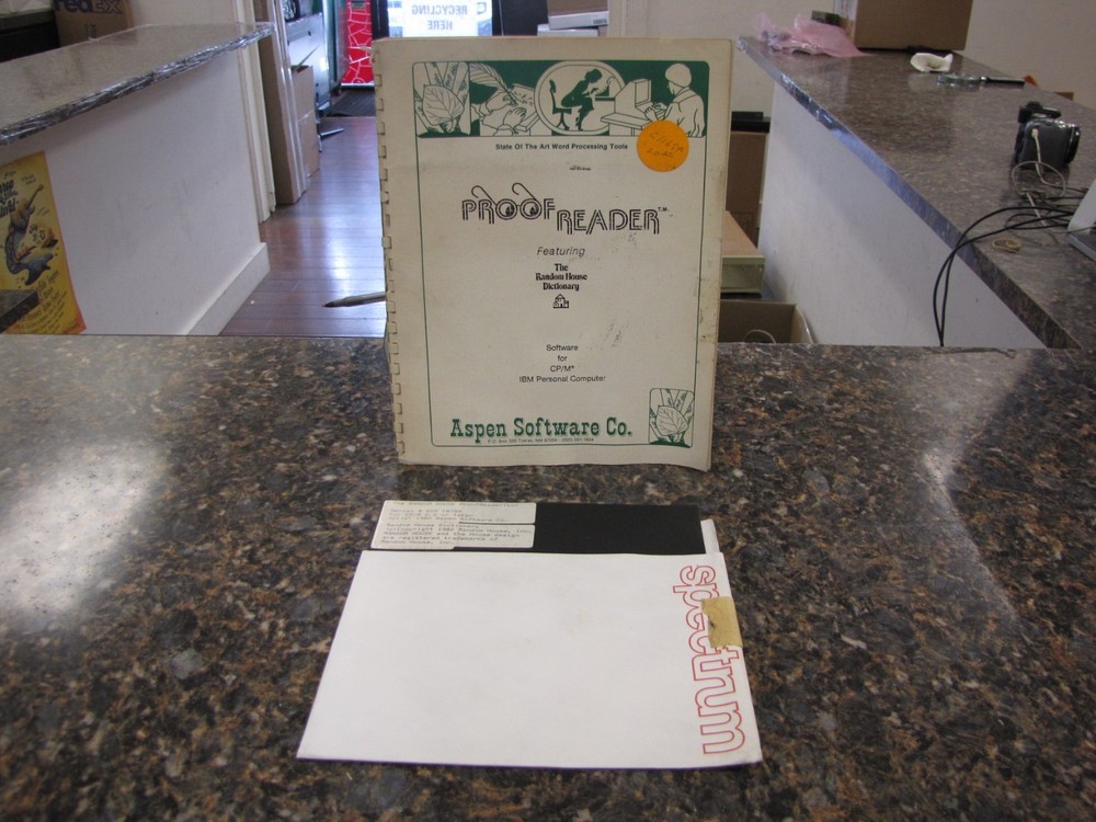 Vintage Proof Reader Software 8" Floppy Disk & Booklet for IBM - JD410