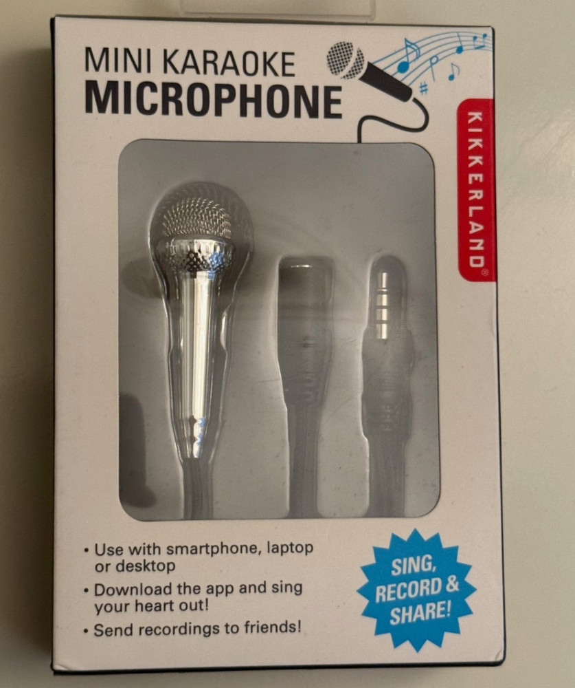 Kikkerland Mini Karaoke Microphone - NEW