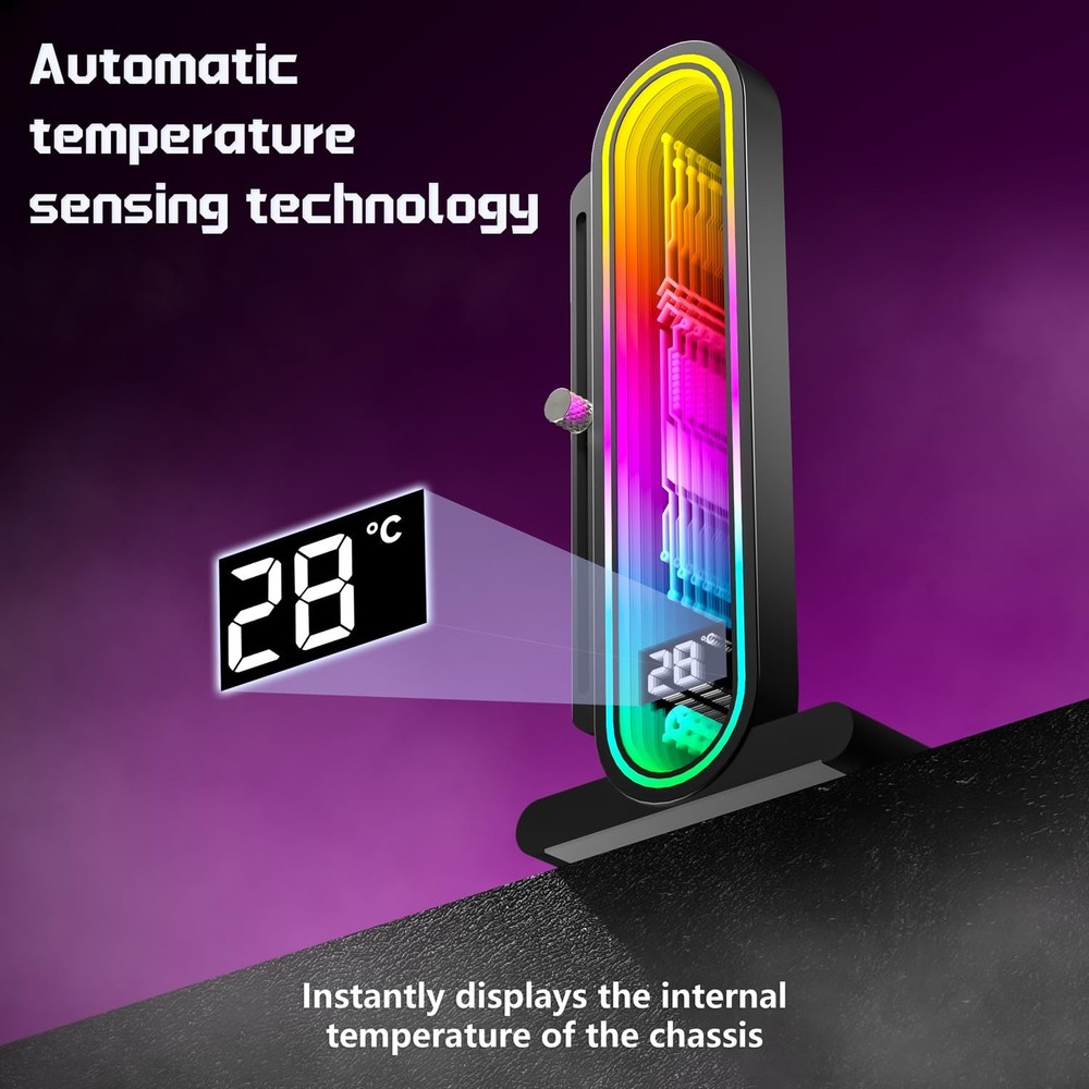 TGDGAMER ARGB GPU Support Bracket with Temperature Display（Ambient Case...
