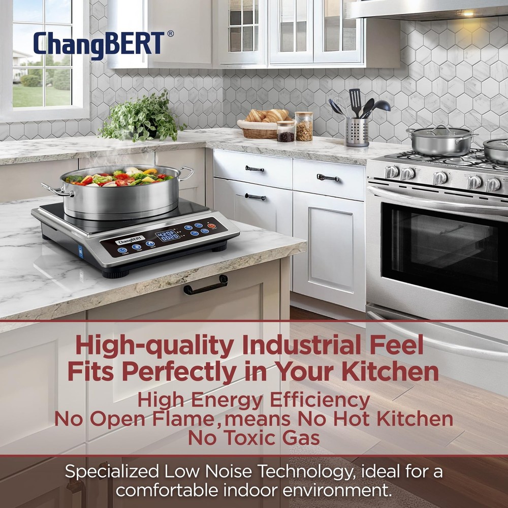 Portable Induction Cooktop Enhanced Version, One-Click Max Power 1800W Large ...