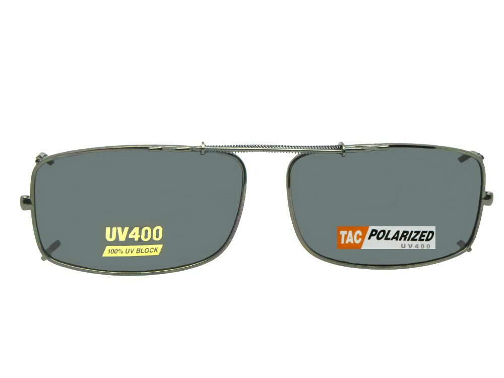 Slim Rectangle Shape Polarized Clip-on Sunglasses