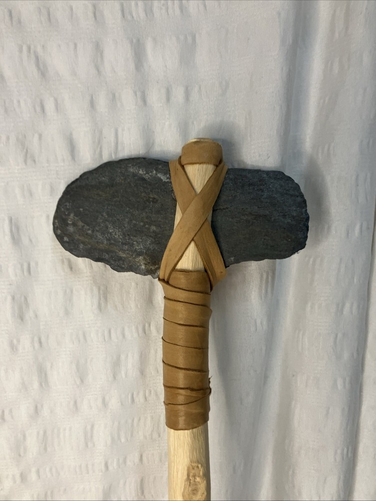 Handmade Tomahawk Stone Wood 15”
