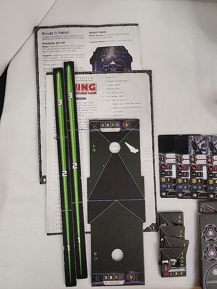 Star Wars X-Wing Imperial Raider Class Corvette - Ship, Stand, Some Cards