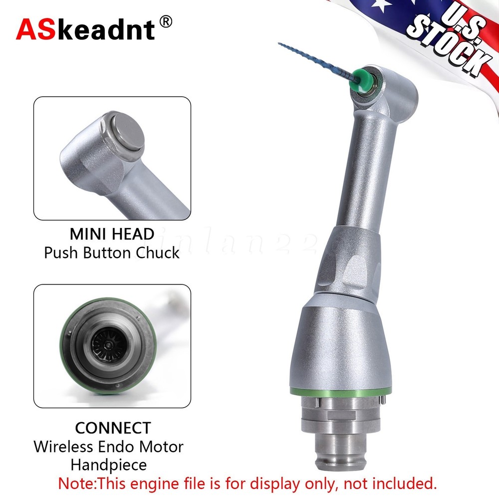 Reciprocating Dental Wireless LED Endo Motor /16:1 Mini Contra Angle Head