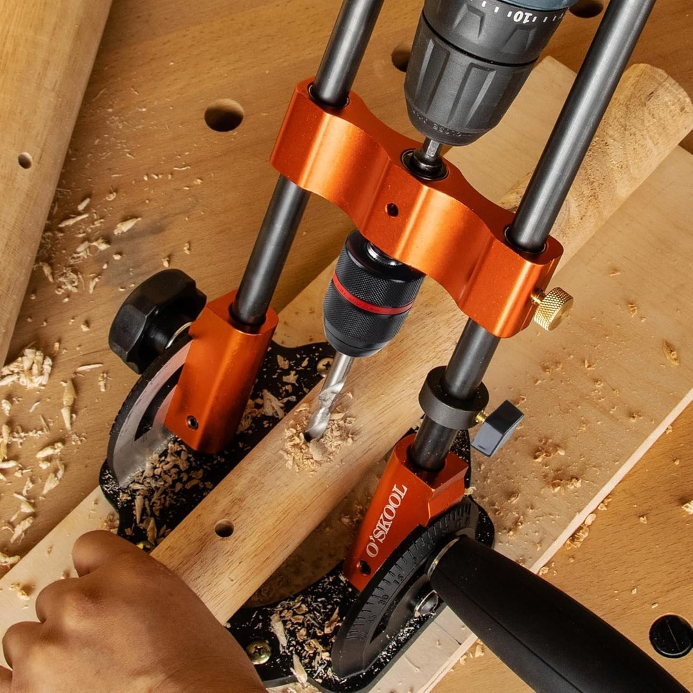 Multi-Angle Drill Guide for Cordless Drills, Adjustable from 0° to 60° for Fl...