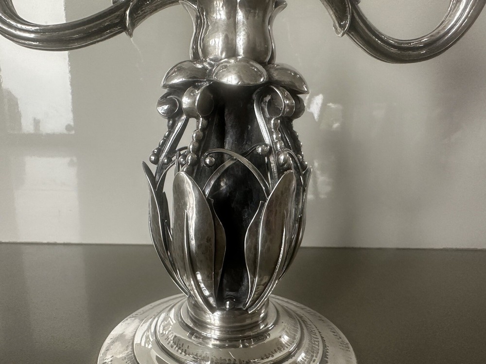 Georg Jensen Sterling Silver For Cone Candelabra
