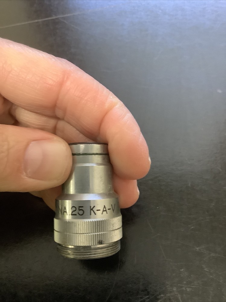 K-A-V JAPAN OBJECTIVE 10mm LENS OPTICS MICROSCOPE PART