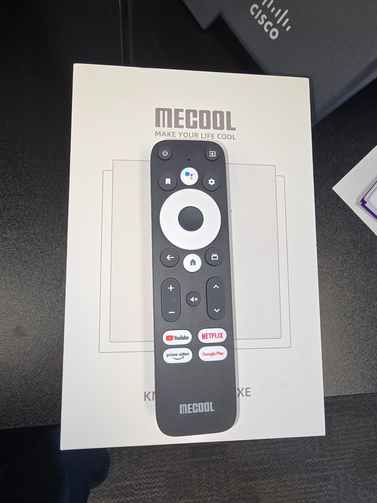 Remote Control For MECOOL/ONN Android TV Box Google Assistant BLACK