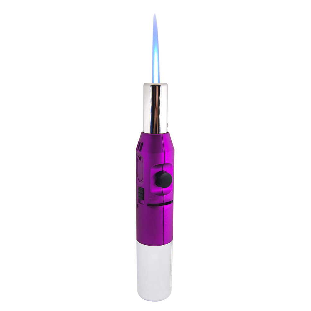 2 Pack Pen Jet Butane Torch Lighter Safety Lock & Adjustable Flame Refillable