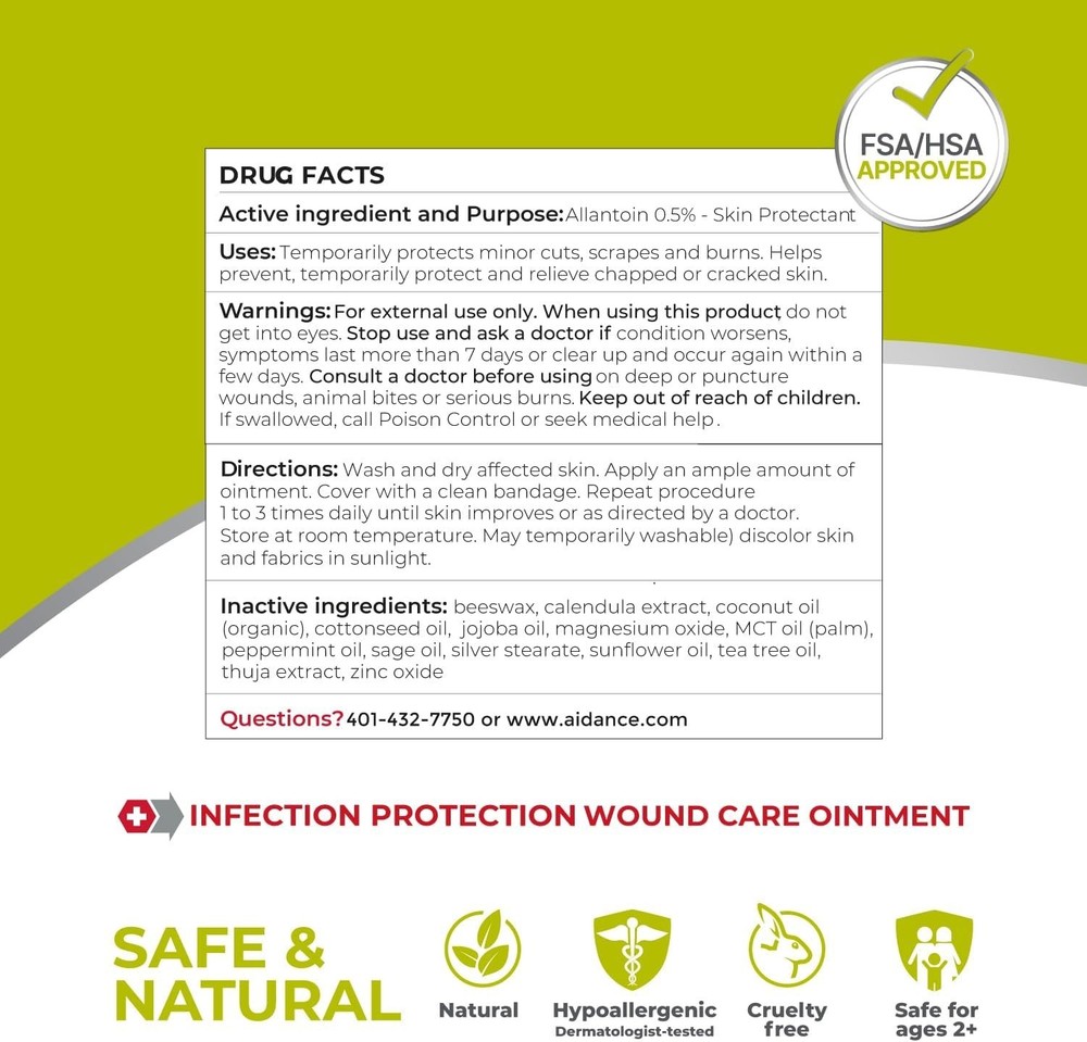 Hypoallergenic Approved Wound Healing Ointment