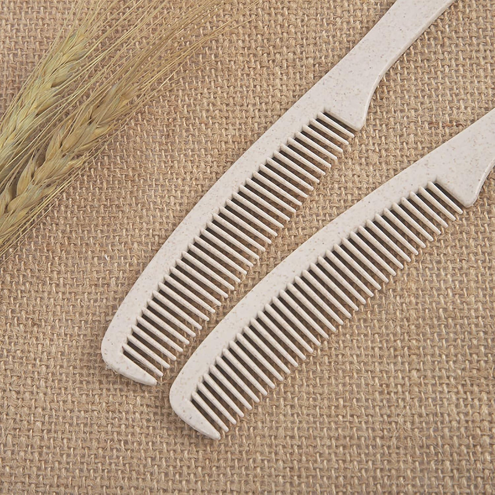 Disposable Wheat Straw Combs - Individually Wrapped (Pack of 50)