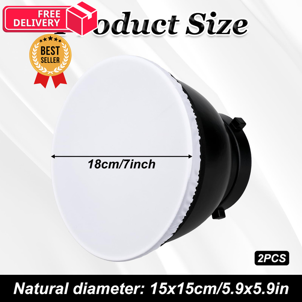 2Pcs Light Diffuser Sock, 7"/18cm Lamp Cover White Soft One Size, 2