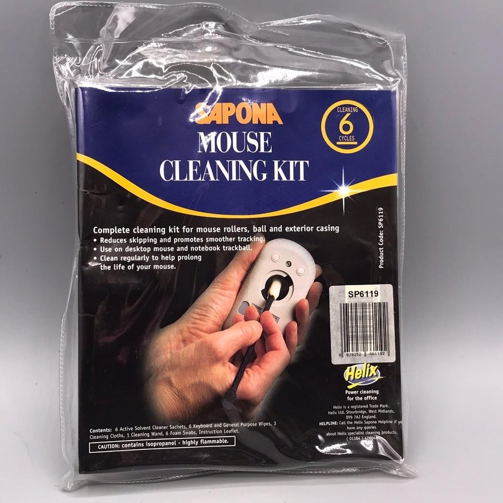 Helix Sapona Mouse Cleaning Kit Complete Computer Mouse Cleaning