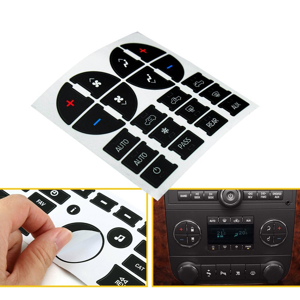 For GMC Acadia SLE Denali 2006-2012 AC Climate Control Button Repair Sticker EOA