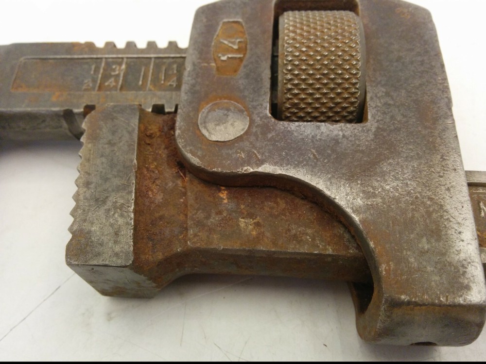 VINTAGE THE RIDGE TOOL CO. IMPROVED STILLSON #14 PIPE/MONKEY WRENCH