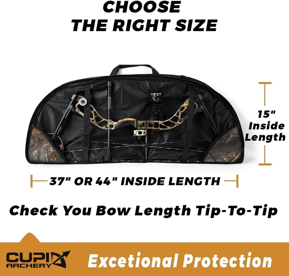 LWANO Compound Bow Case Soft Light-Weight Bow Bag with Arrow Pocket and Backpack